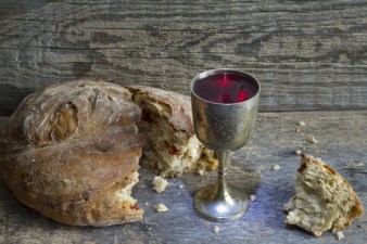 36086683 - bread and wine holy communion sign symbol